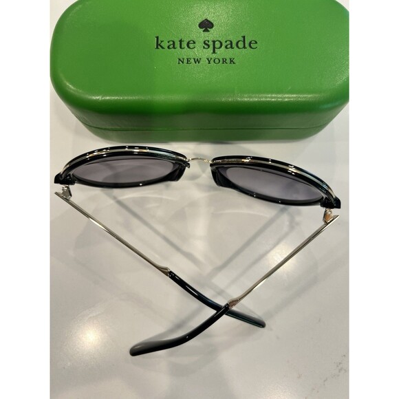 Kate Spade Oversized Round Sunglasses Black And Silver main image 6
